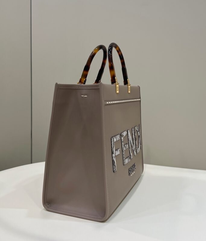 a4-23 Replica Fendi Sunshine Tote Beige - 图片 4