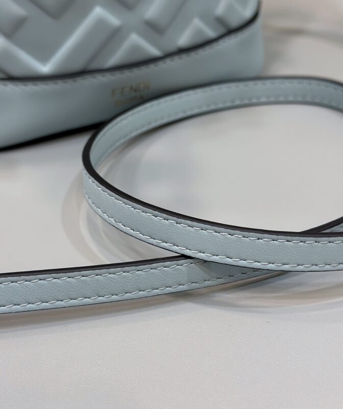 a4-3 Replica Fendi Tresor Mini Bucket Blue - 图片 4