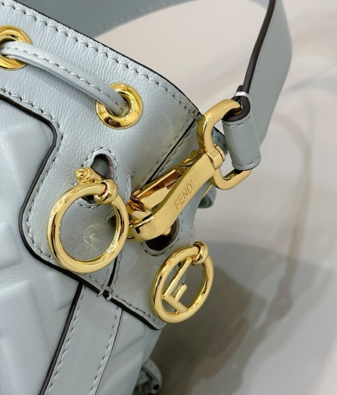 a5-3 Replica Fendi Tresor Mini Bucket Blue - 图片 5
