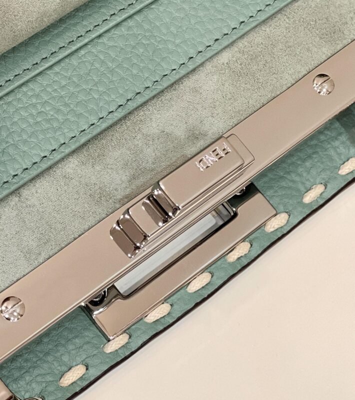 a6-1-25 Replica Fendi Peekaboo Green Python Handle - 图片 6