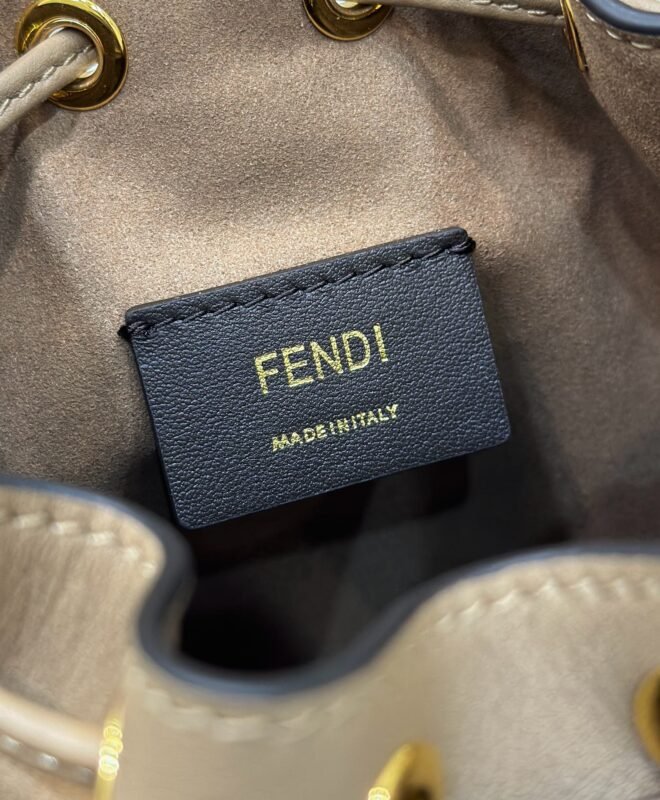 a6-2 Replica Fendi Tresor Mini Bucket Brown - 图片 6