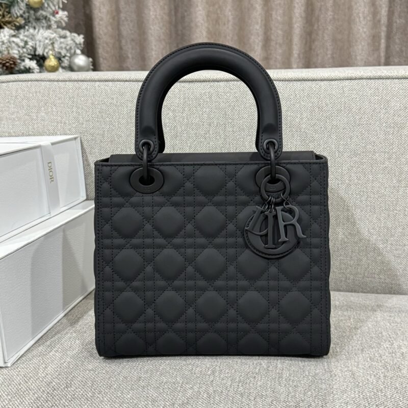 a9-11 Replica Lady Dior Medium Ultramatte Black - 图片 6