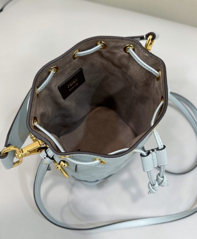 a9-3 Replica Fendi Tresor Mini Bucket Blue - 图片 9