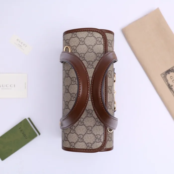 d6442228cad0a873 Replica GUCCI HORSEBIT 1955 MINI CANVAS TOTE IN NEUTRALS - 图片 7