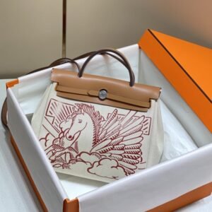 Elementor #30145 Replica Hermes Herbag 31cm Brown Horse