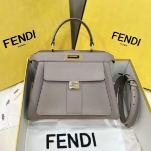 Replica Fendi Peekaboo With Patch Pocket Beige