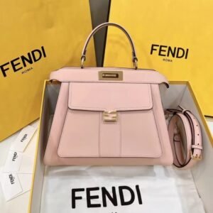 Replica Fendi Peekaboo With Patch Pocket Pink