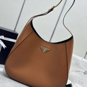 Replica Prada  Cleo Large Brown Bag