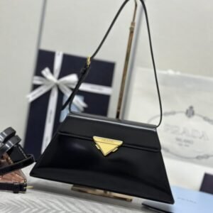 Elementor Page #33376 Replica Prada Triangle Leather Handbag Black