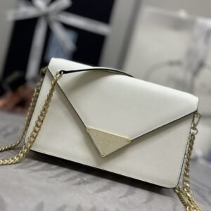 Replica Prada  Saffiano White Small Envelope