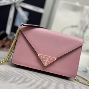 Replica Prada  Saffiano Pink Small Envelope
