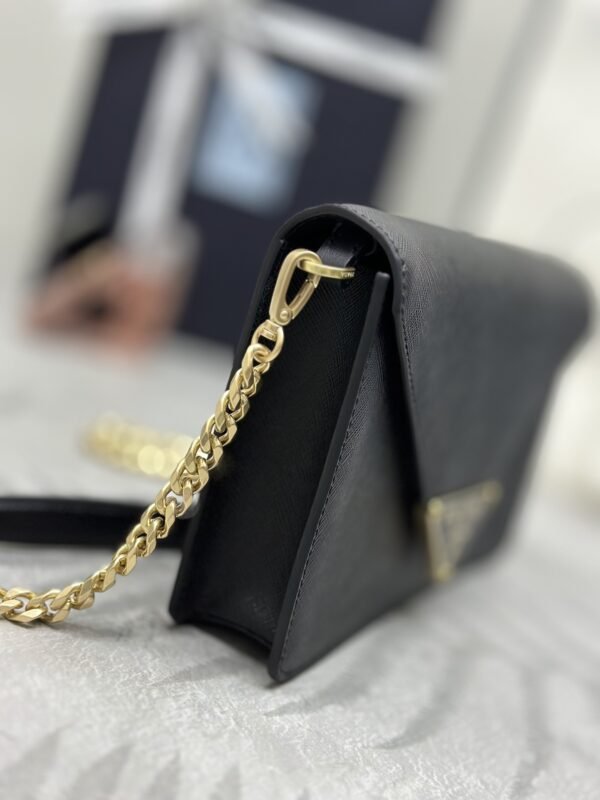 i1702138883_3022_2 Replica Prada Saffiano Black Small Envelope - 图片 7