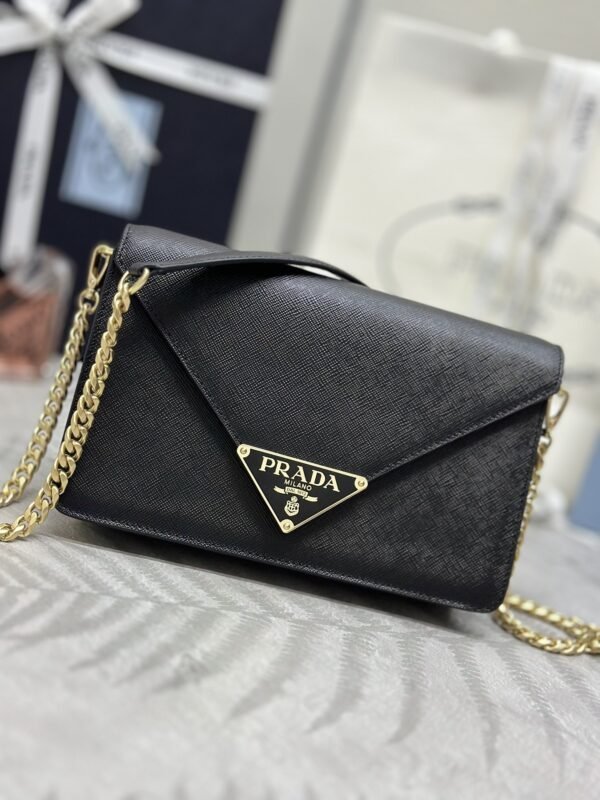 i1702138883_8665_0 Replica Prada Saffiano Black Small Envelope