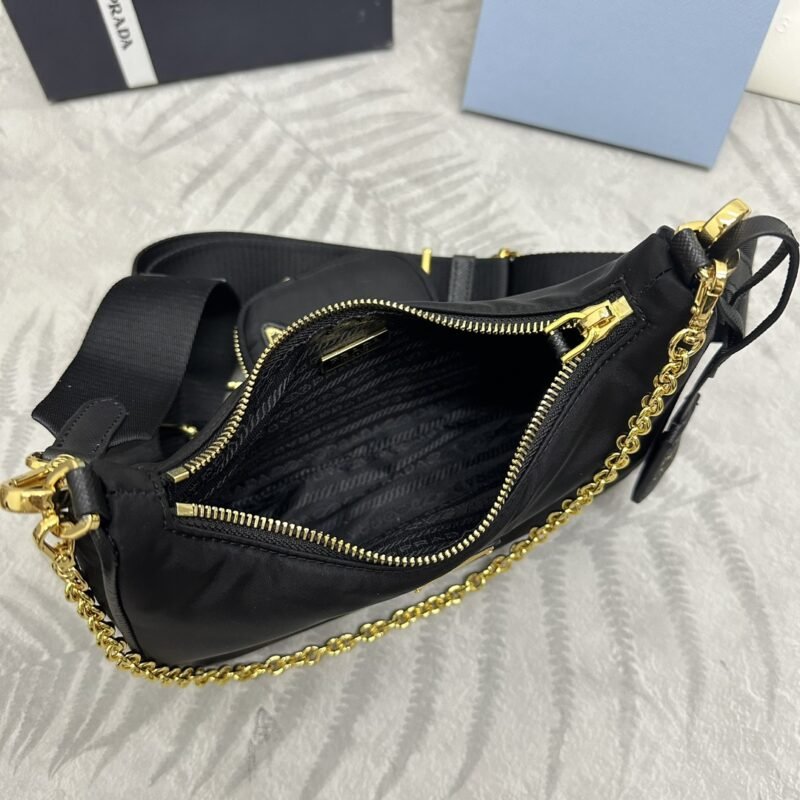 i1702402214_8455_1 Replica Prada Re-Edition Nylon 2005 Black - 图片 7