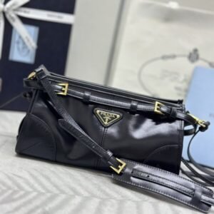 Replica Prada Leather Handbag Black