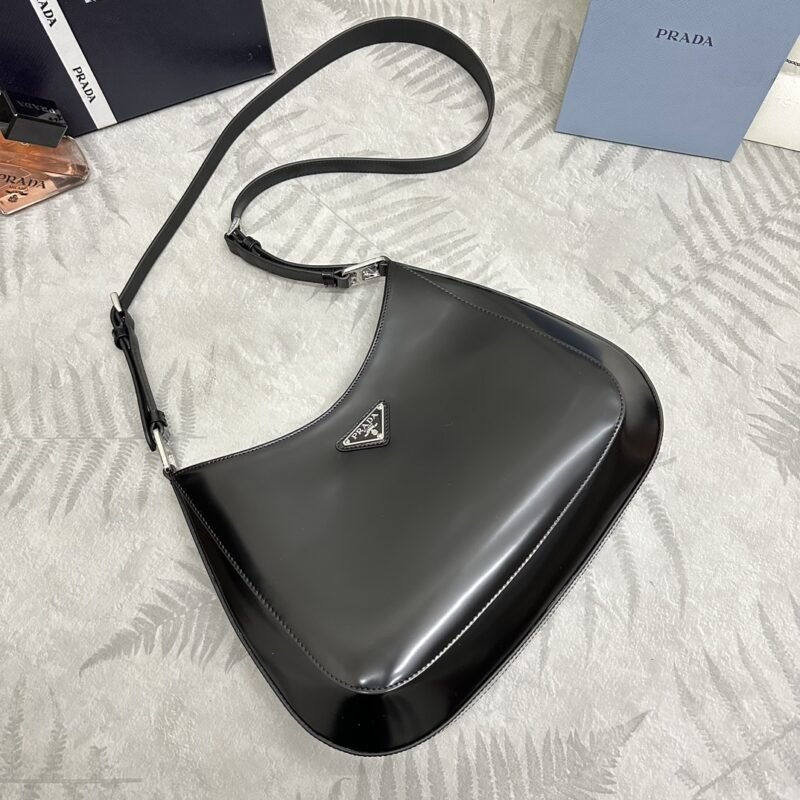 i1702823685_487_2 Replica Prada Cleo Brushed Black Bag - 图片 2