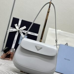 Replica Prada  Cleo Small Grey Flap