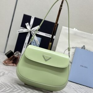 Replica Prada  Cleo Small  Green Flap