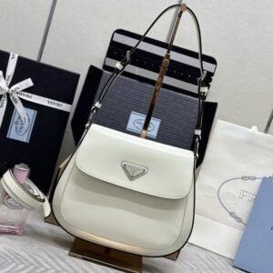 Replica Prada  Cleo White Bag With Flap