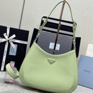 Replica Prada  Cleo Brushed Green Bag