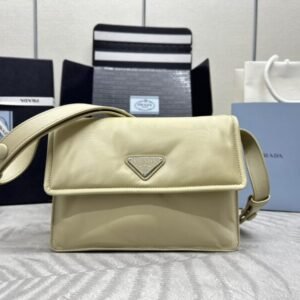 Replica Prada  Re-Nylon Shoulder Bag Milk Tea