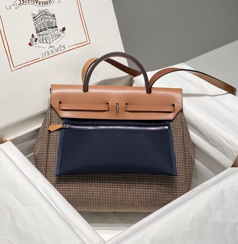i1711202152_3221_8 Replica Hermes Herbag 31cm Brown Plaid - 图片 2