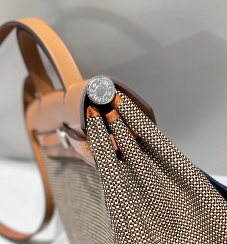 i1711202152_7031_5 Replica Hermes Herbag 31cm Brown Plaid - 图片 7