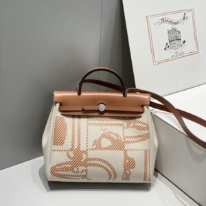 Elementor #30145 Replica Hermes Herbag 31cm Manic Bride Brown