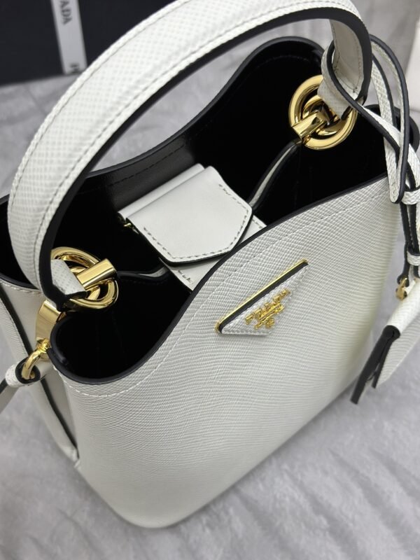 i1712502812_1570_8 Replica Prada Saffiano Black Bucket White - 图片 2