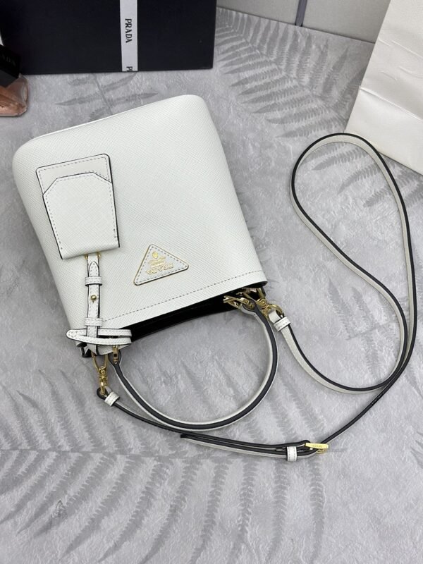 i1712502812_7714_3 Replica Prada Saffiano Black Bucket White - 图片 9
