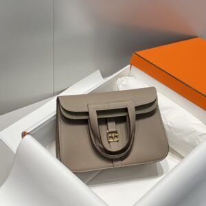 Replica Hermes Halzan Asphalt Gray
