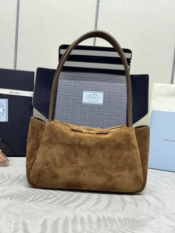 i1722273742_3365_1 Replica Prada Medium Suede Shoulder Bag - 图片 6