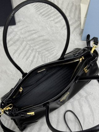 i1724264345_8581_7 Replica Prada Black Leather bag - 图片 9