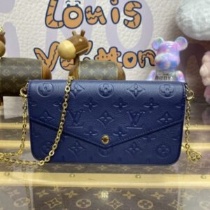 Elementor #30774 Replica Louis Vuitton Félicie Pochette Dark Blue