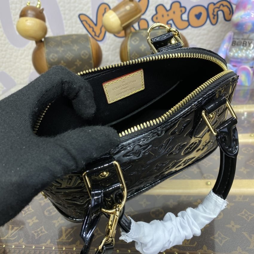 img_1698de7a_20240419_i1713527560_9985_0-1-1 Replica Louis Vuitton Alma BB Black Patent - 图片 7