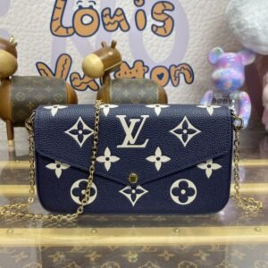 Elementor #30774 Replica Louis Vuitton Félicie Pochette Blue White