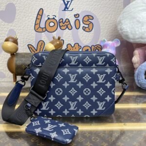 Replica Louis Vuitton Trio Messenger Blue&White