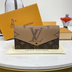 Replica Louis Vuitton Sarah Wallet Light Brown
