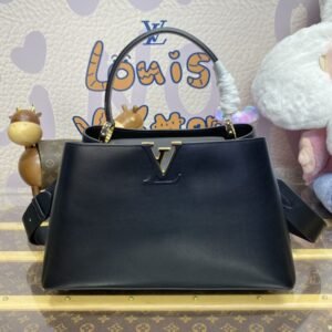 Replica Loius Vuitton Capucines Large Black Full