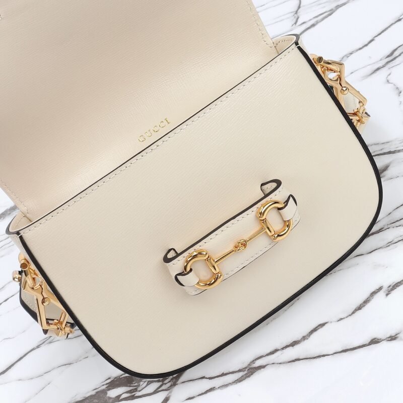 img_3d468541_20231125_i1700879395_6600_0 Replica Gucci Horsebit 1955 Double G Mini White - 图片 6