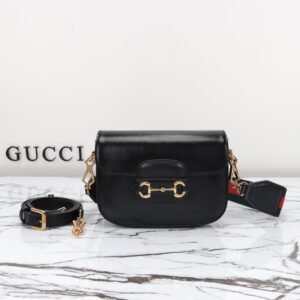 Replica Gucci Horsebit 1955  Double G Mini Black