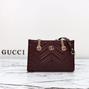 Elementor #30111 Replica Gucci GG Marmont Tote Bordeaux