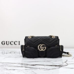 Elementor Page #33376 Replica Gucci Marmont 2.0 GG Shoulder Bag Black