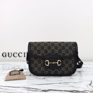 Elementor #30111 Replica Gucci G 1955 Horsebit Black Denim