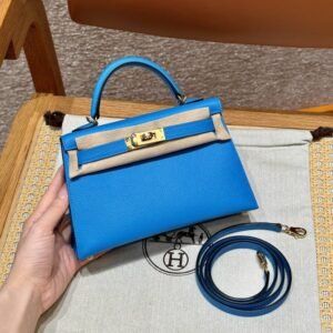 Elementor #30145 Replica Hermes Kelly Blue Fruda Epsom