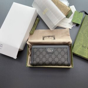Replica Gucci  Ophidia Zipper Wallet Grey