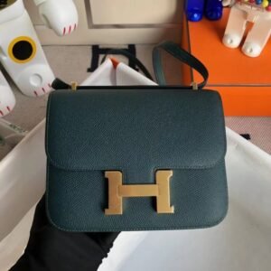 Replica Hermes Constance 18cm Dark Green