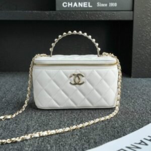 Replica CHANEL 24s Pearl Handle Box White